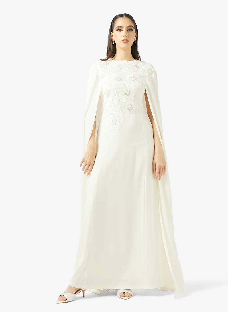 Golden Apple Slit Sleeves Maxi Dress